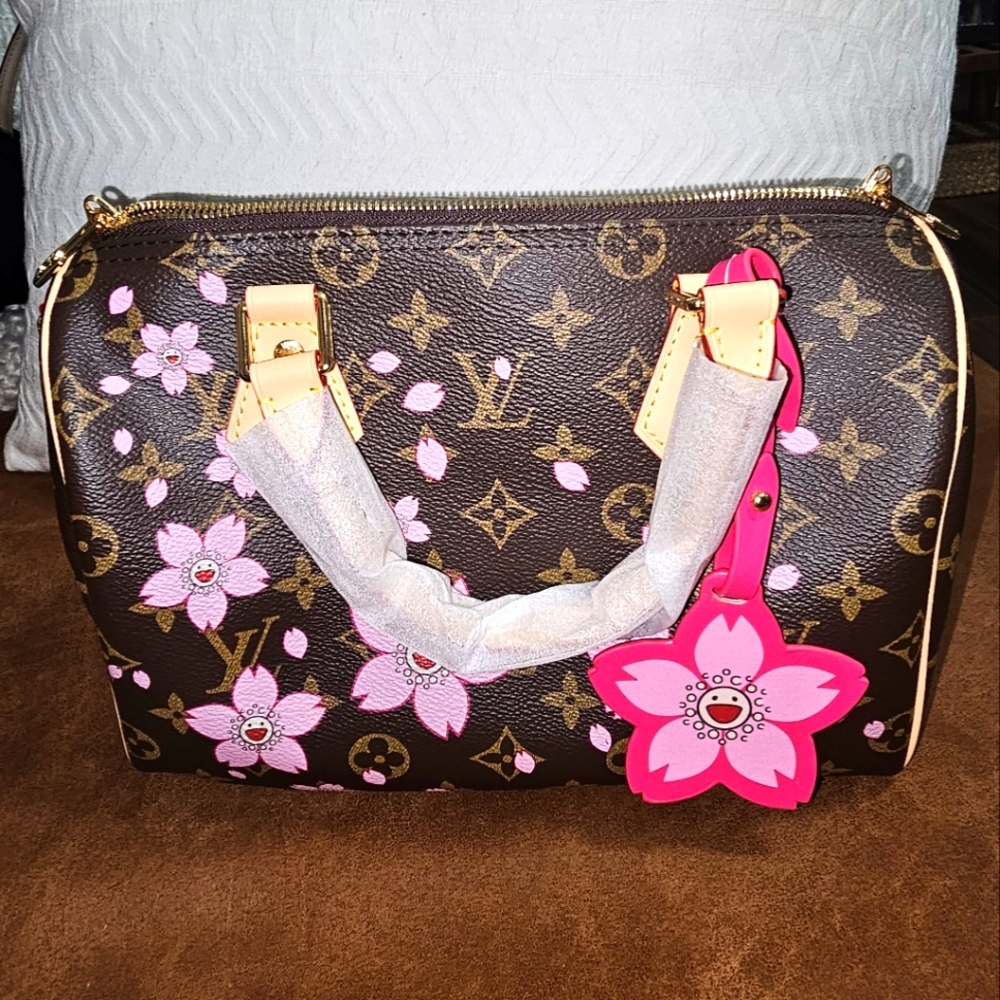 COMING SOON! BEAUTIFUL BAG LV X TM TAKASHI BAG CHERRY BLOSSOM SMALL SPEEDY